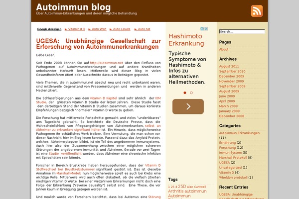 autoimmun.net site used Prosense