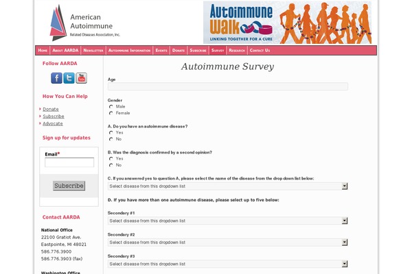 autoimmuneassociation.org site used Aarda_themev1