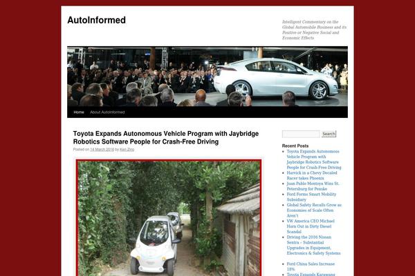 Twenty Ten theme site design template sample