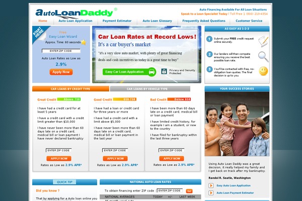 autoloandaddy.com site used Cdaddy