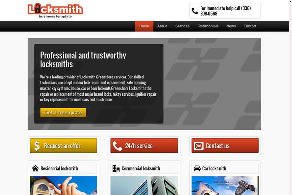 Locksmith theme site design template sample