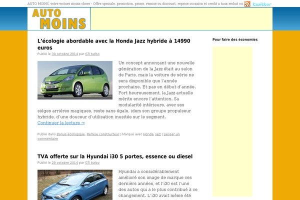 automoins.fr site used News-center