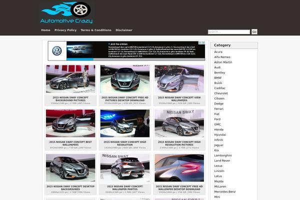 Widescreen website example screenshot