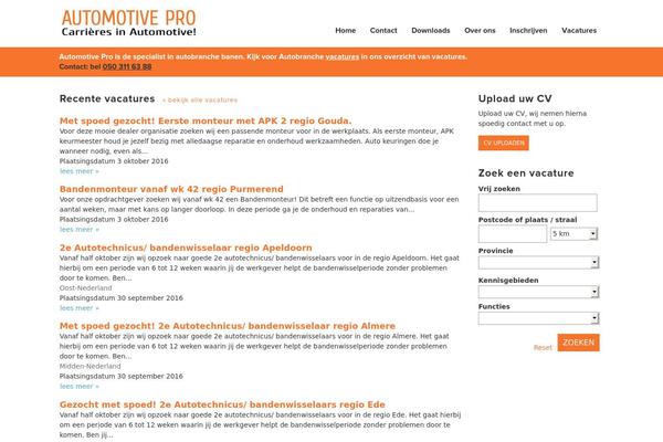 automotivepro.nl site used Automotive-theme