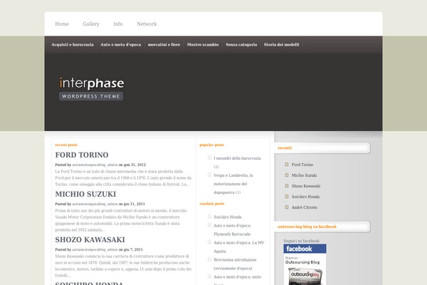 Interphase theme site design template sample