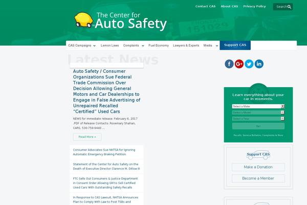 autosafety.org site used Autosafety