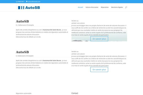 Divi theme site design template sample
