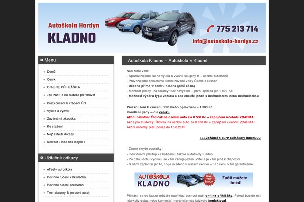 autoskola-hardyn.cz site used Professional