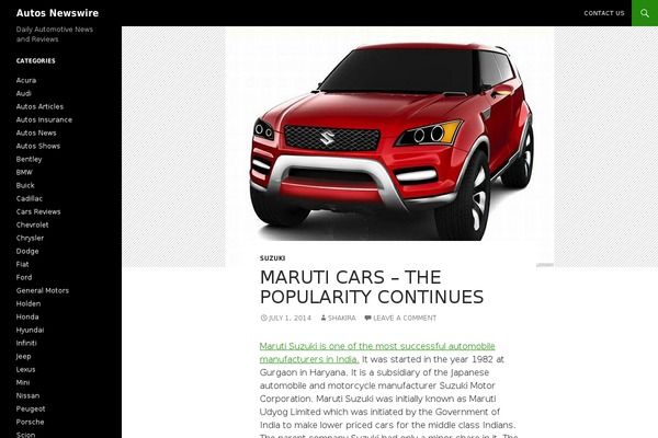 Twenty Fourteen theme site design template sample