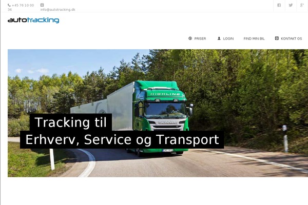 autotracking.dk site used Autotrack