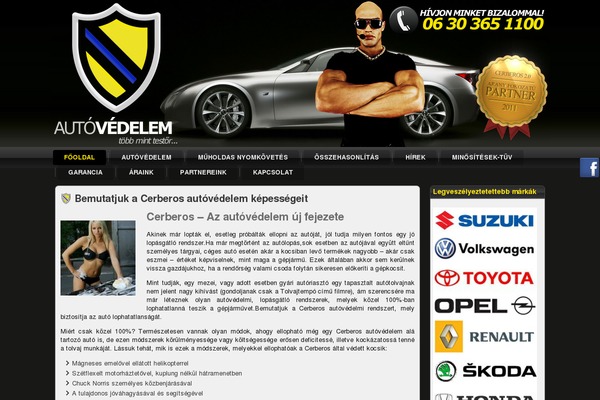 autovedelem.com site used Autovedelem