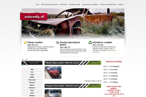 autovraky.sk site used Autovraky