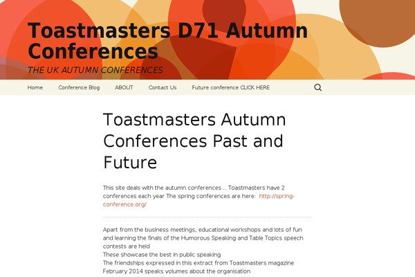 autumn-conference.org site used Twenty Thirteen