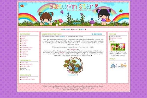 autumn-star.com site used Modern Blogger Child Theme