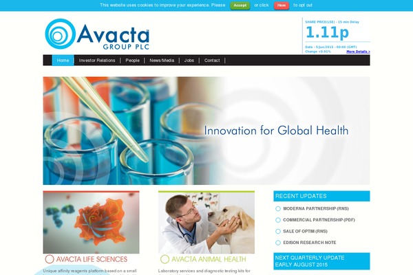 avacta.com site used Avacta-theme