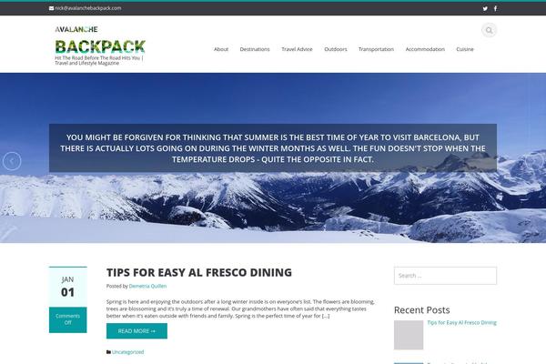 Ascent theme site design template sample