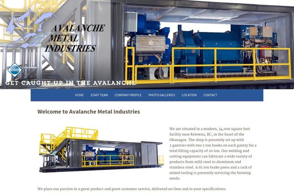 avalanchemetal.ca site used Builder-reddinger