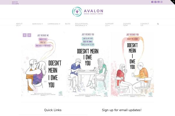 avaloncentre.ca site used Avalon