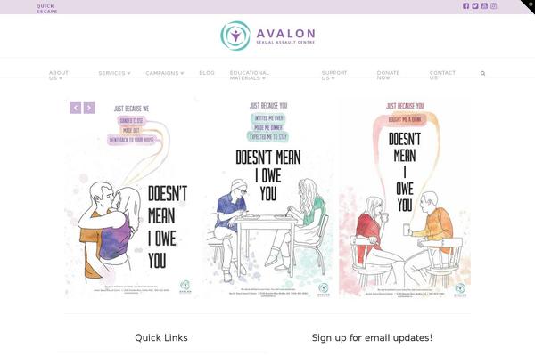 Avalon theme site design template sample