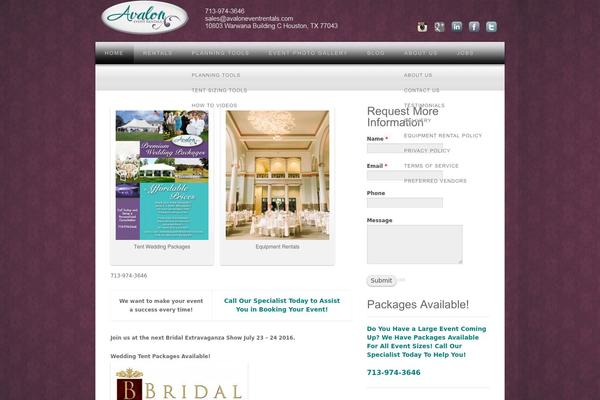 avaloneventrentals.com site used Luxuos1.7.3