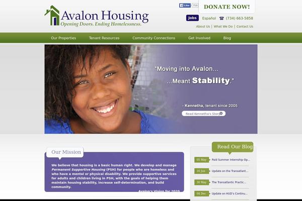 Avalon theme site design template sample
