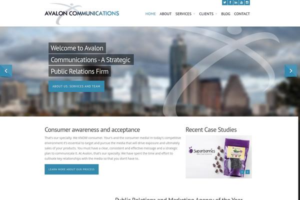 Avalon theme site design template sample