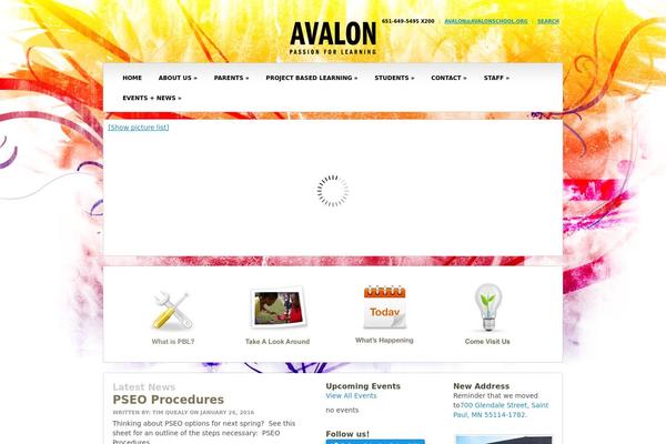 Avalon theme site design template sample