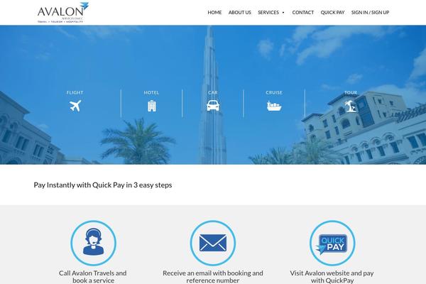 Avalon theme site design template sample