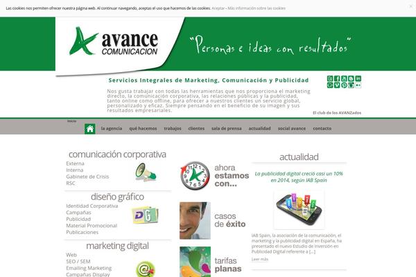 avancecomunicacion.com site used Avancetheme