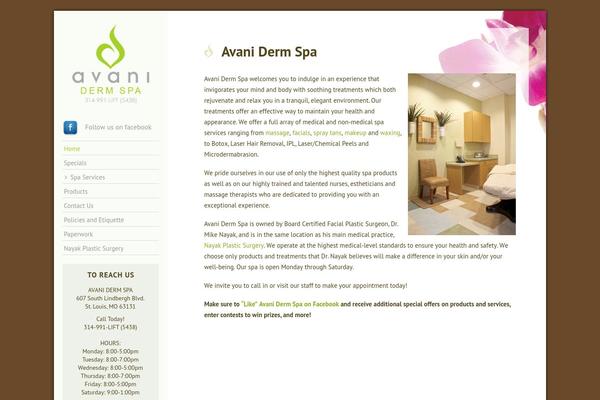 avanidayspa.com site used Avani-spa