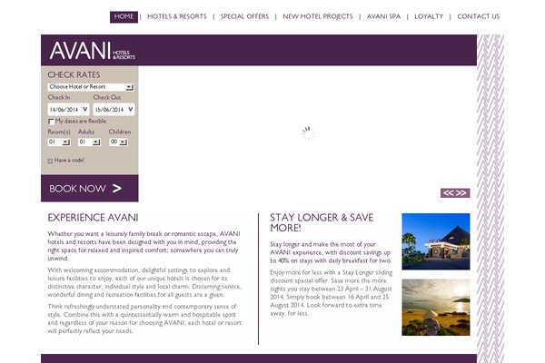 avanihotels theme websites examples