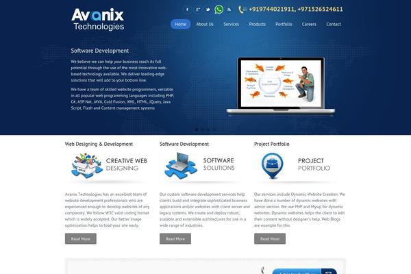 Avanix theme site design template sample
