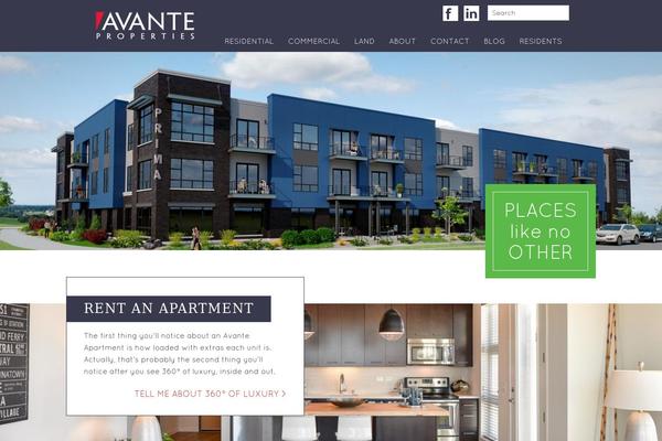 Avante theme site design template sample