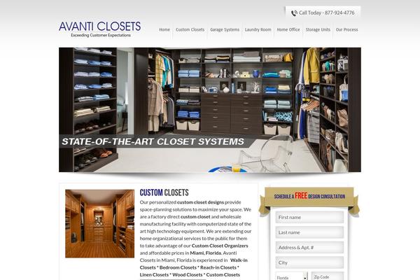avanticlosets.com site used Avantisclosets