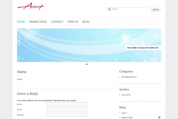 Delicate theme site design template sample
