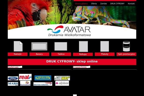 Avatar theme site design template sample