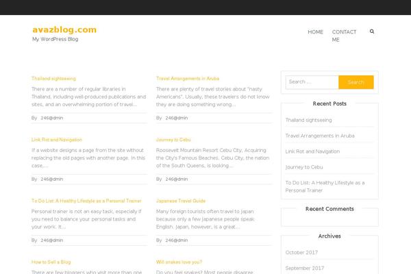avazblog.com site used Twenty Seventeen