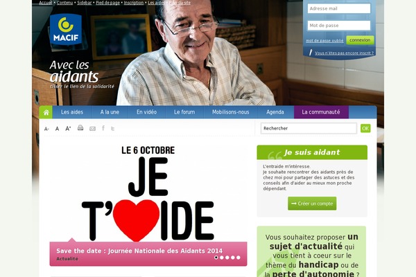 aveclesaidants.fr site used Aidants