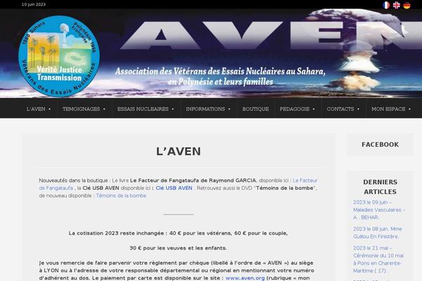 aven.org site used X Blog