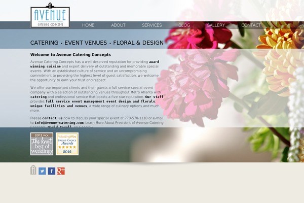 avenue-catering.com site used Avenue-fix