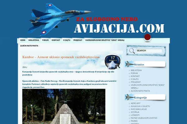 avijacija.com site used Aqua-blue