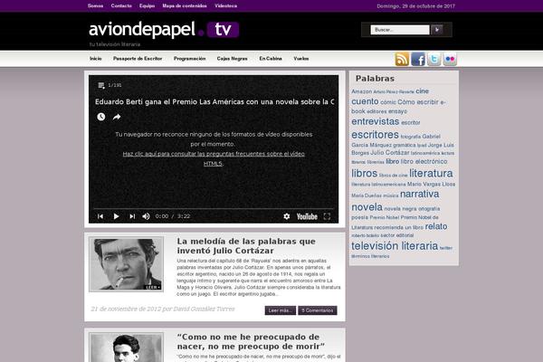aviondepapel.tv site used Wp_themes_blogger