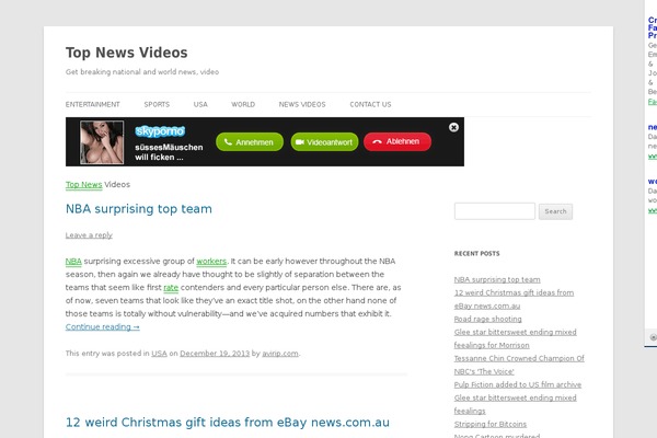 Twenty Twelve theme site design template sample