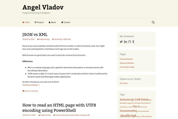 Twenty Thirteen theme site design template sample