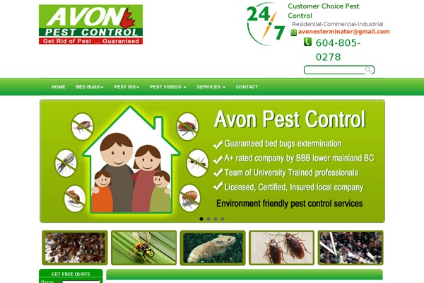 avonpestcontrol.ca site used Bizway-pro