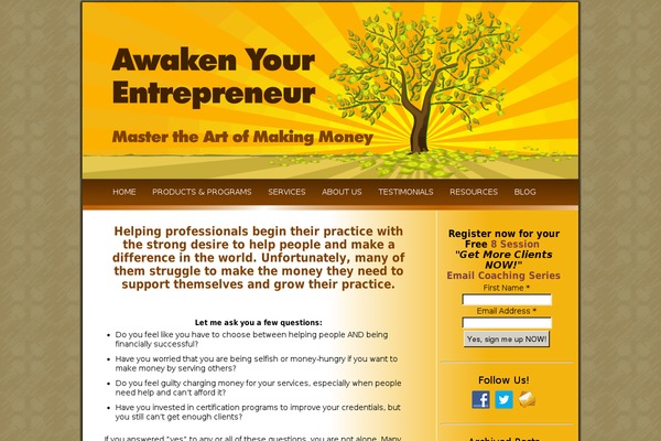 awakenyourentrepreneur.com site used Mbyost
