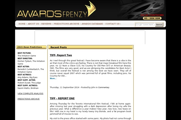 awardsfrenzy.com site used Oscar_frenzy