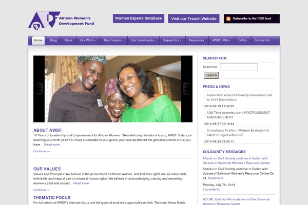 WordPress website example screenshot