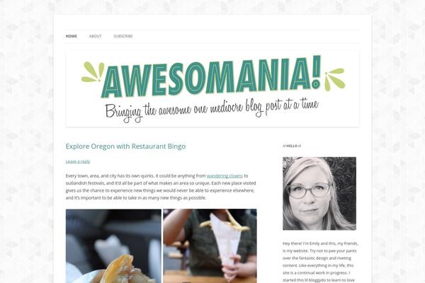 Twenty Twelve theme site design template sample