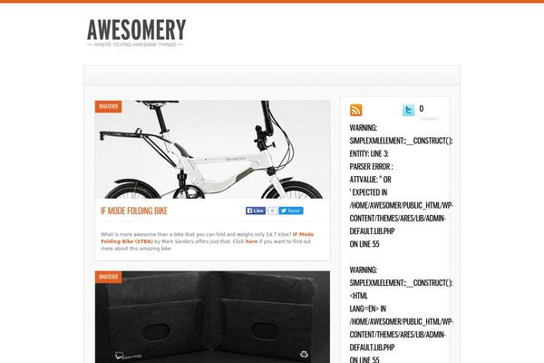 Ares theme site design template sample